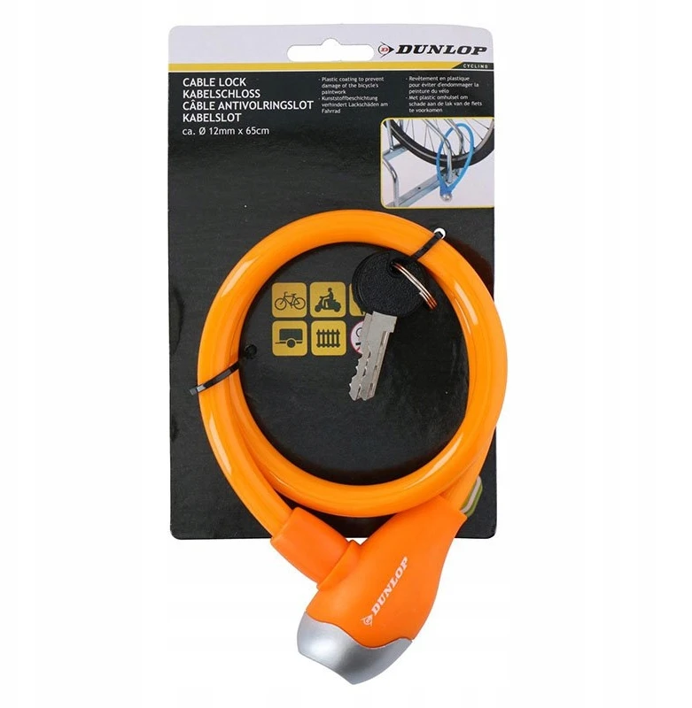 Dviračių užraktas Dunlop, oranžinis