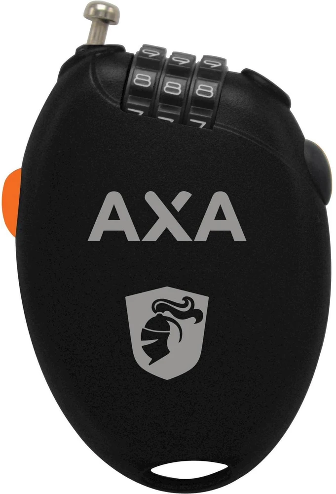 Dviračių užraktas Roll AXA - Ilgis 75cm - Kietumas 1.6mm - Juoda Combi.3 Ch.