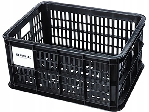 Dviratį krepšys - Basil - Dėžė - 29,5L - Perdirbtas plastikas - Juoda