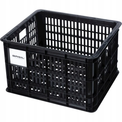 Dviratį krepšys - Basil - Dėžė - 29,5L - Perdirbtas plastikas - Juoda