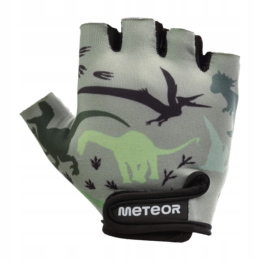 Dviratininkų pirštinės Meteor Kids Dinosaurs, XS