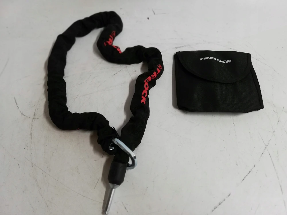 Dviratinio užrakto TRELOCK ZR 455 Juodas su Raudonu 100cm x 8mm