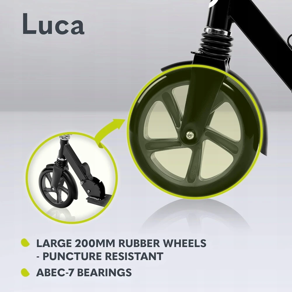 Sulankstomas paspirtukas Lionelo Luca, juodas