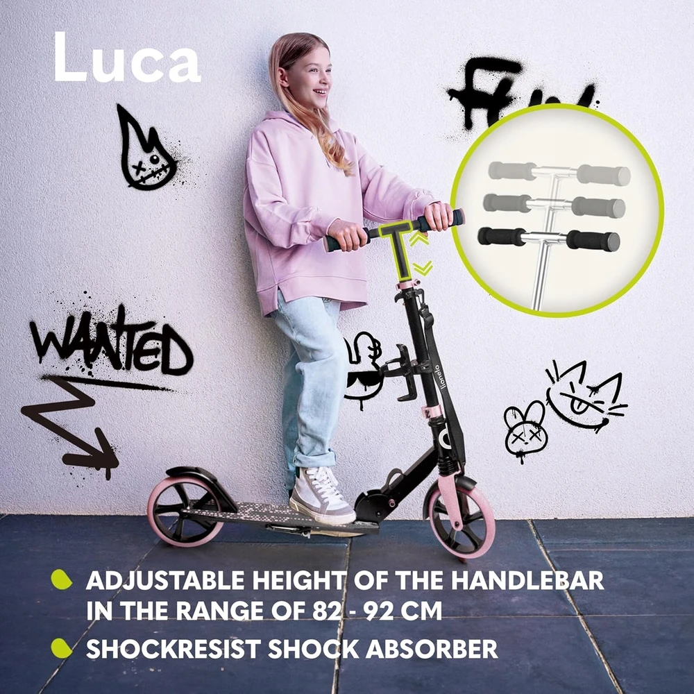 Sulankstomas paspirtukas Lionelo Luca, juodas