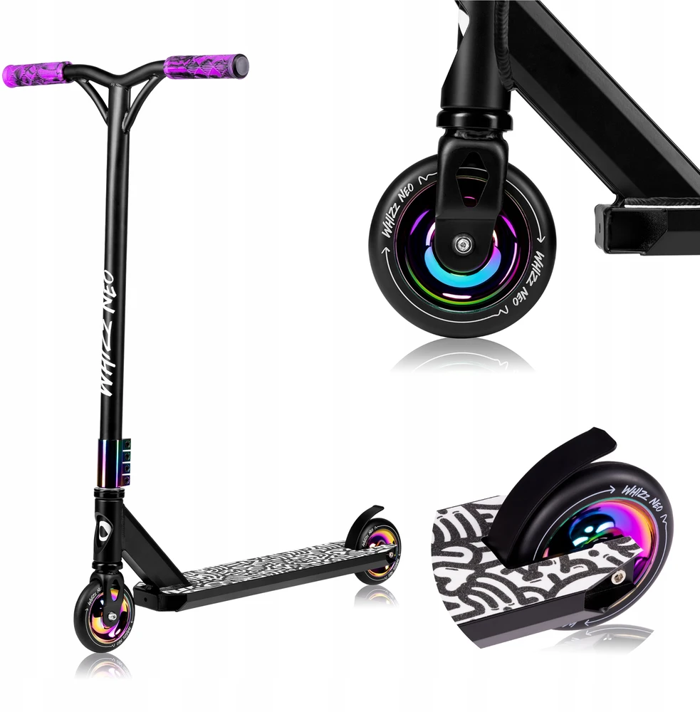 Dviratis paspirtukas Lionelo Whizz Neo Juodas Carbon Multicolor