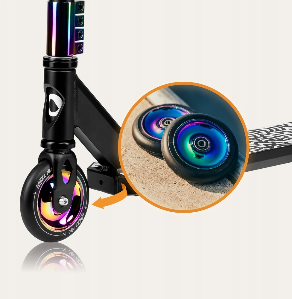 Dviratis paspirtukas Lionelo Whizz Neo Juodas Carbon Multicolor