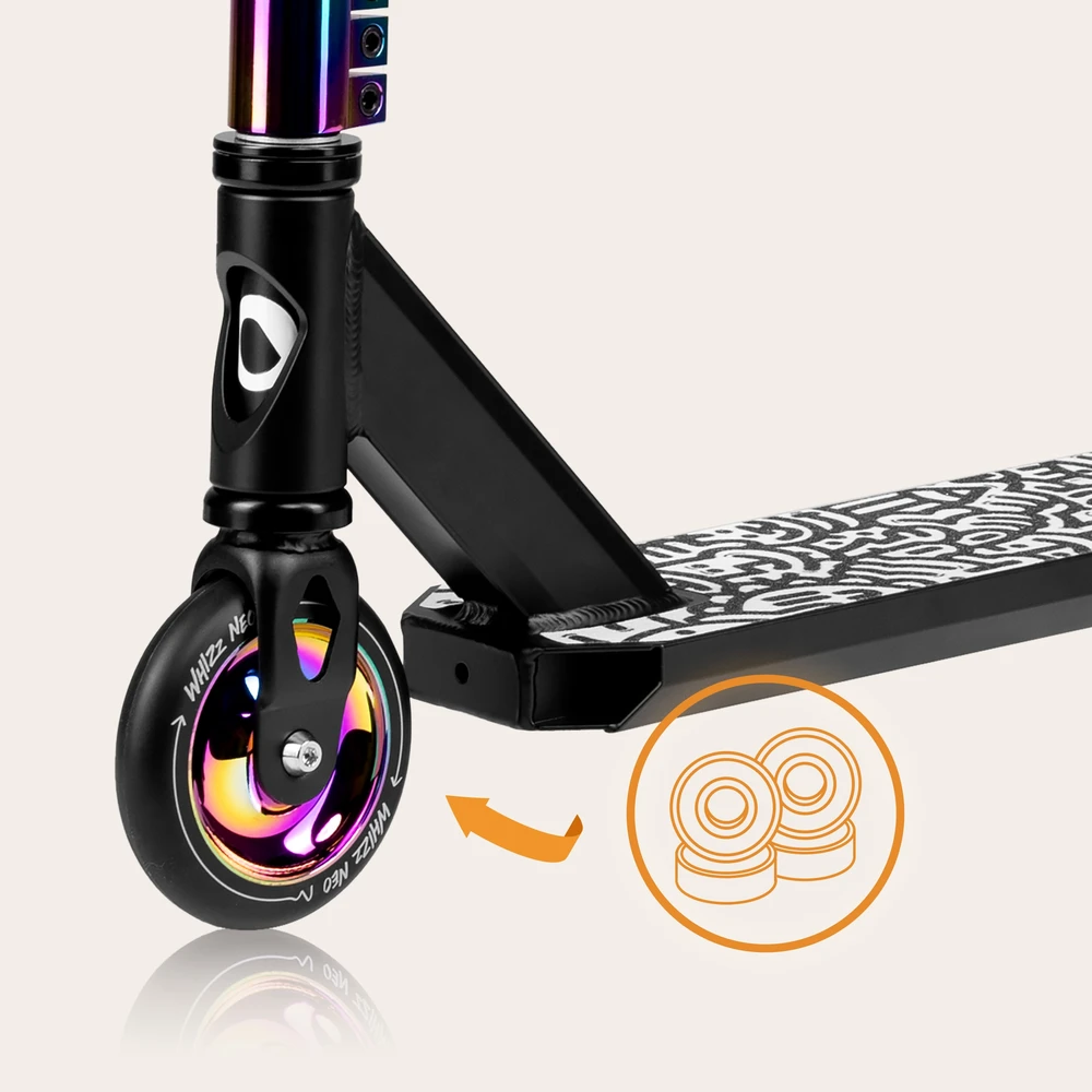 Dviratis paspirtukas Lionelo Whizz Neo Juodas Carbon Multicolor