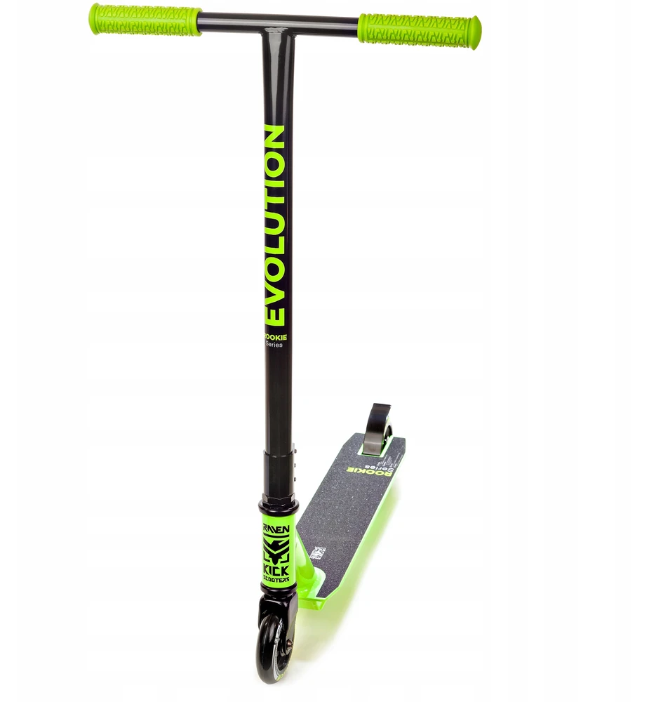 Dviratis paspirtukas Raven Rookie 100mm, juodas/žalias