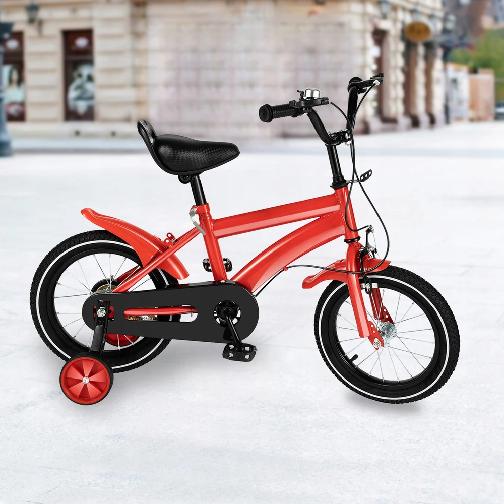 Dviratis vaikams 14'' raudonas, vaikams 100-115 cm | CE