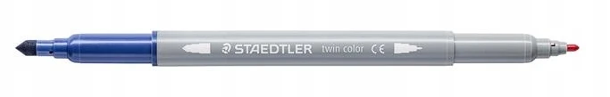 Flomasteriai STAEDTLER, dvipusiai, dvispalviai, 10 vnt.