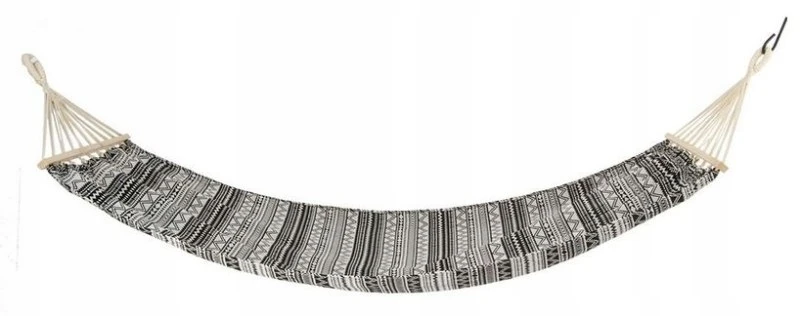 Sodo hamakas Royokamp Etno 1031262, 200x150cm, juodas/baltas, 2 asmenims