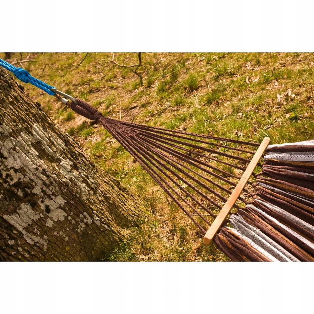 Saska Garden Dvivietis hamakas Royokamp Luxe XXL 250x150cm, rudas