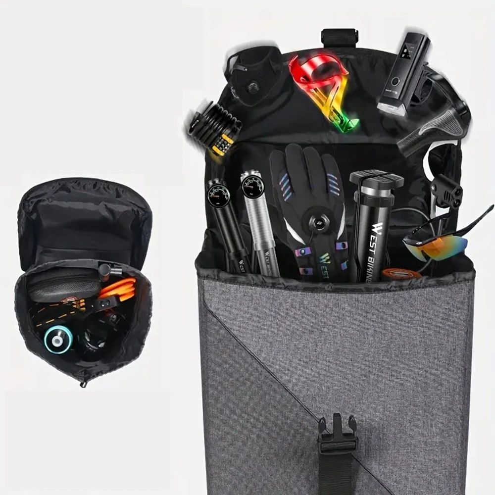 DVIVIRAČIŲ MAIŠAI 35L VELCRO Tvirtinamas ATŠSpindinčios APSAUGOS NUO LIETUS
