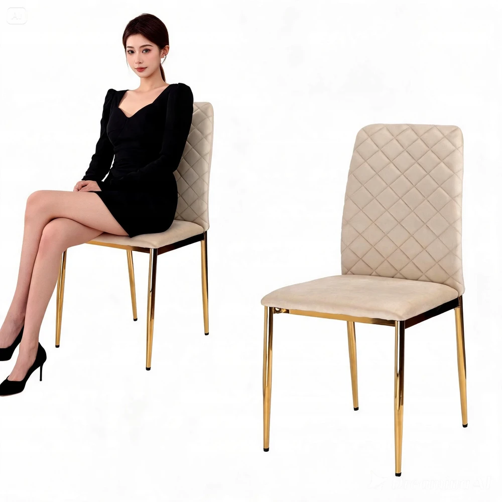 Springos DYGTAS VELIURINĖS KĖDĖS SVETAINEI, BIURUI, VALGOMUI MAVERIK VELVET BEIGE