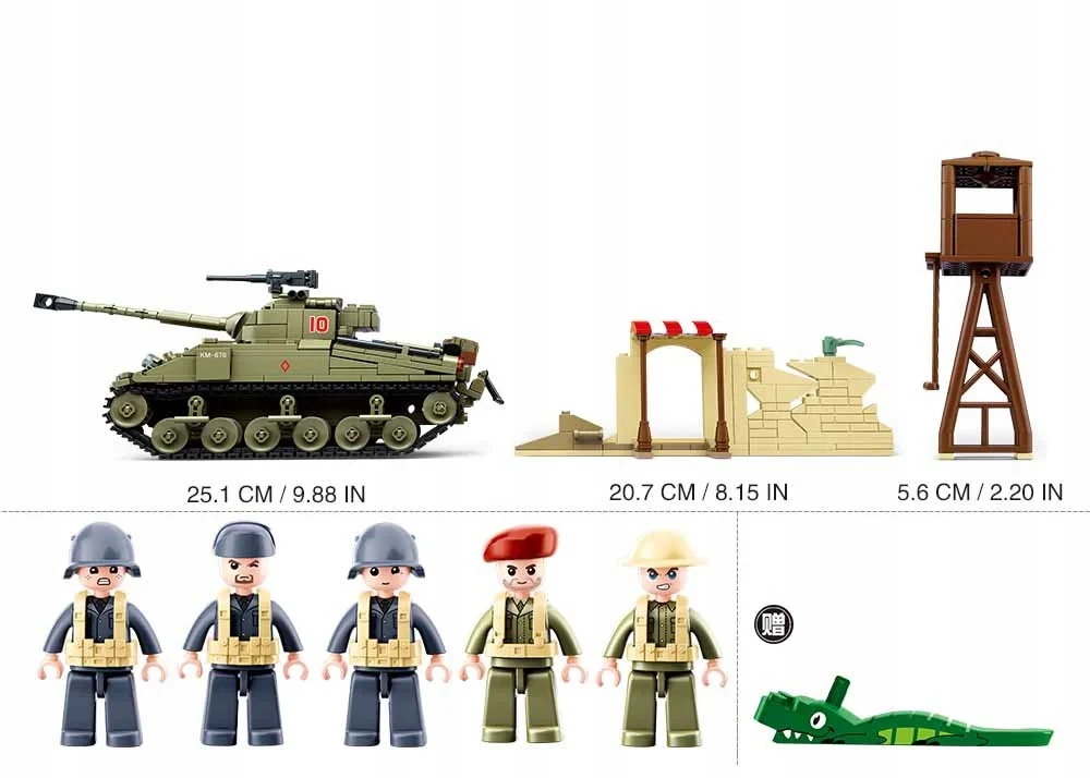 Dykumos mūšis El Alamein Sherman Diorama Sluban blokuoja armiją 719el B0713