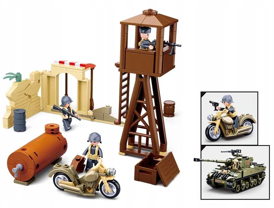 Dykumos mūšis El Alamein Sherman Diorama Sluban blokuoja armiją 719el B0713