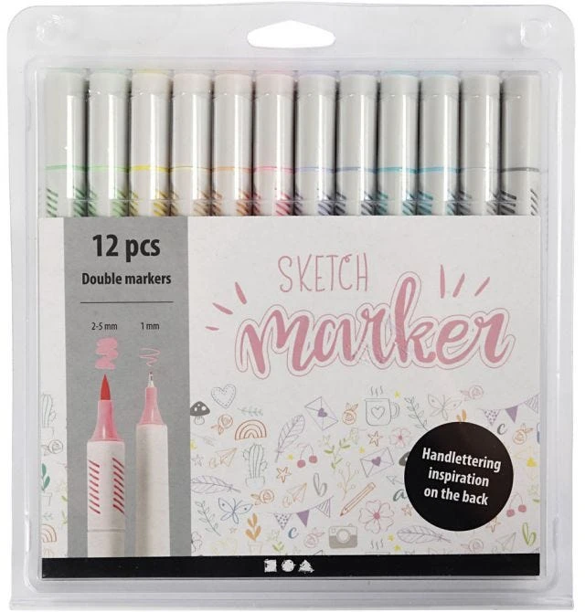 Dynabook Creativ Eskizų žymeklis - pastelinės spalvos, 12 vnt. (37380)