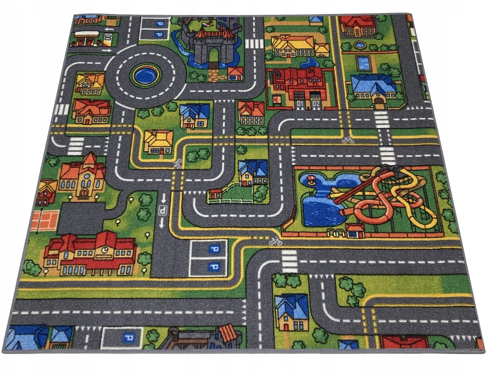Dywan City Life 95x100 Uliczki Miasto Mata Do Zabawy Antypoślizg Dziecięcy