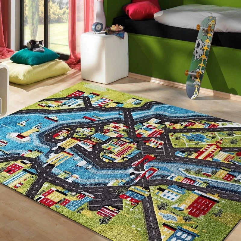 Dywanpol DYWAN DZIECIĘCY KIDS 3 CITY SENSORYCZNY 3D DO POKOJU PRZEDSZKOLA 100x150