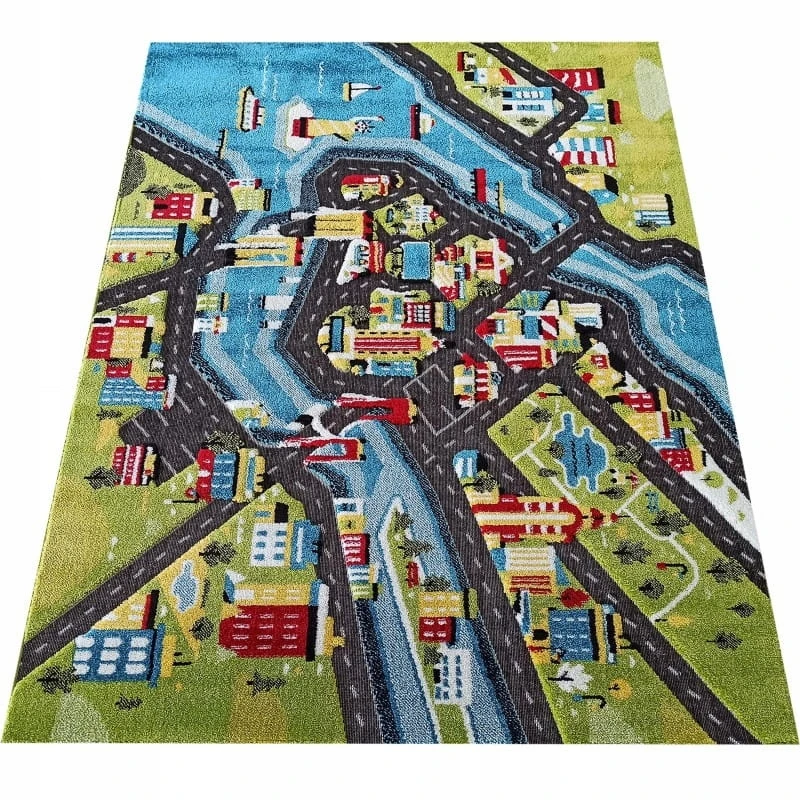 Dywanpol DYWAN DZIECIĘCY KIDS 3 CITY SENSORYCZNY 3D DO POKOJU PRZEDSZKOLA 100x150