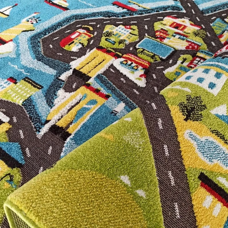 Dywanpol DYWAN DZIECIĘCY KIDS 3 CITY SENSORYCZNY 3D DO POKOJU PRZEDSZKOLA 100x150