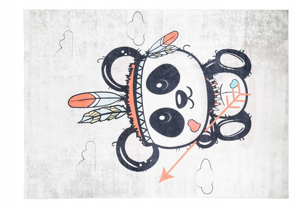 Dywany Chemex DYWAN Kolorowy DZIECIĘCY 160x230 Indianin Panda