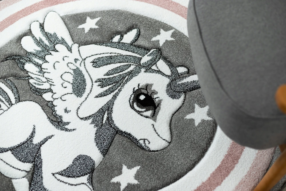 Dywany Uszczow DYWAN DZIECIĘCY PETIT 120x170 KUCYK pilka UNICORN #GR2960