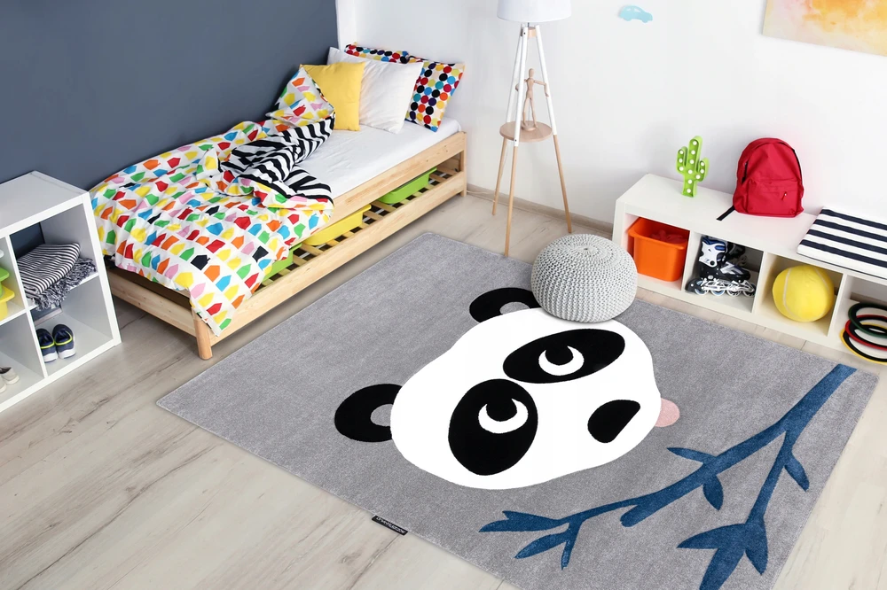 Dywany Uszczow DYWAN DZIECIĘCY PETIT 80x150 PANDA pilka #GR3463