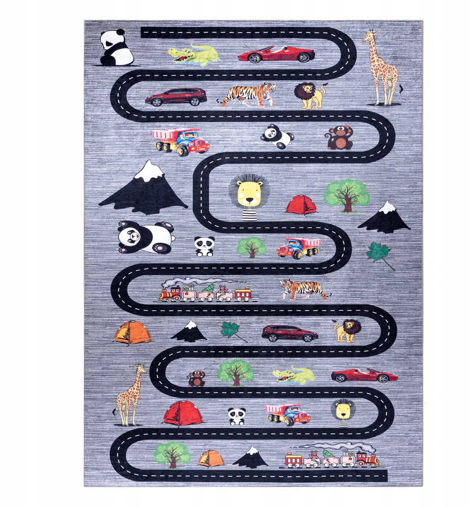Dywany Uszczow DZIECIĘCY DYWAN DO PRANIA GUMA 140x190 cm ULICA #I151