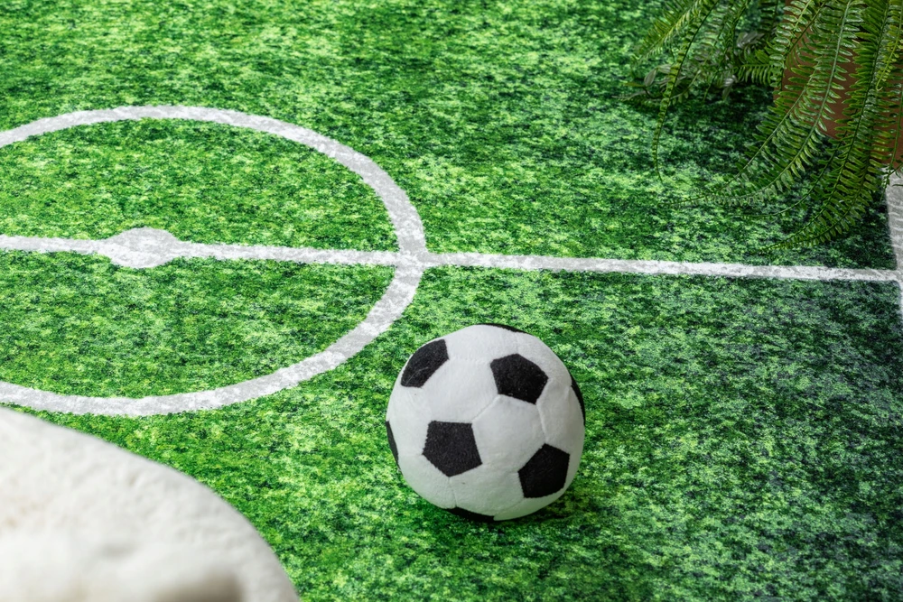 Dywany Uszczow JUNIOR kilimas 120 x 170 cm PITCH, FUTBOLAS, ŽALIA