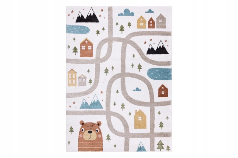 Dywany Uszczow Kilimas FUN 120x170 Fleece vaikams, gatvės, kreminis
