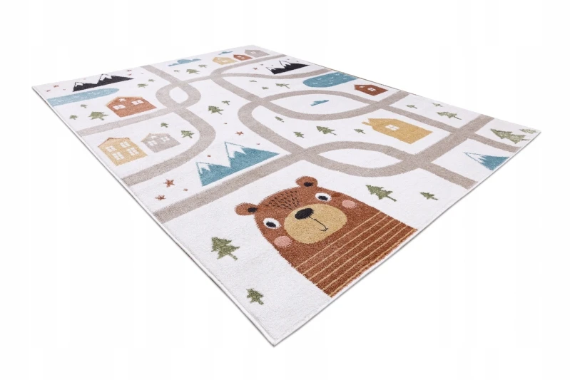 Dywany Uszczow Kilimas FUN 120x170 Fleece vaikams, gatvės, kreminis