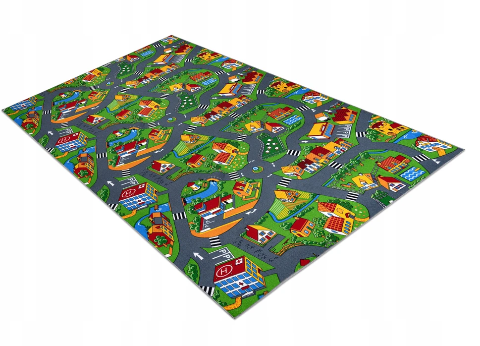 Dywany Uszczow Kilimas GATVĖS GATVĖS ŠALIS VAIKAMS MIESTO KAIMO KELIAS 150x250 @8659