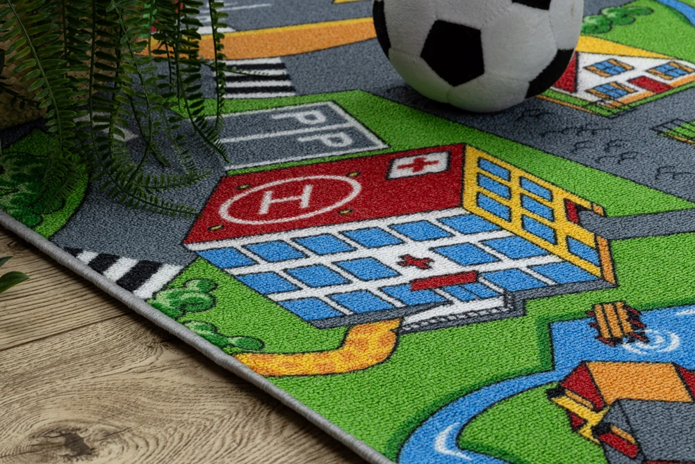 Dywany Uszczow Kilimas GATVĖS GATVĖS ŠALIS VAIKAMS MIESTO KAIMO KELIAS 150x250 @8659
