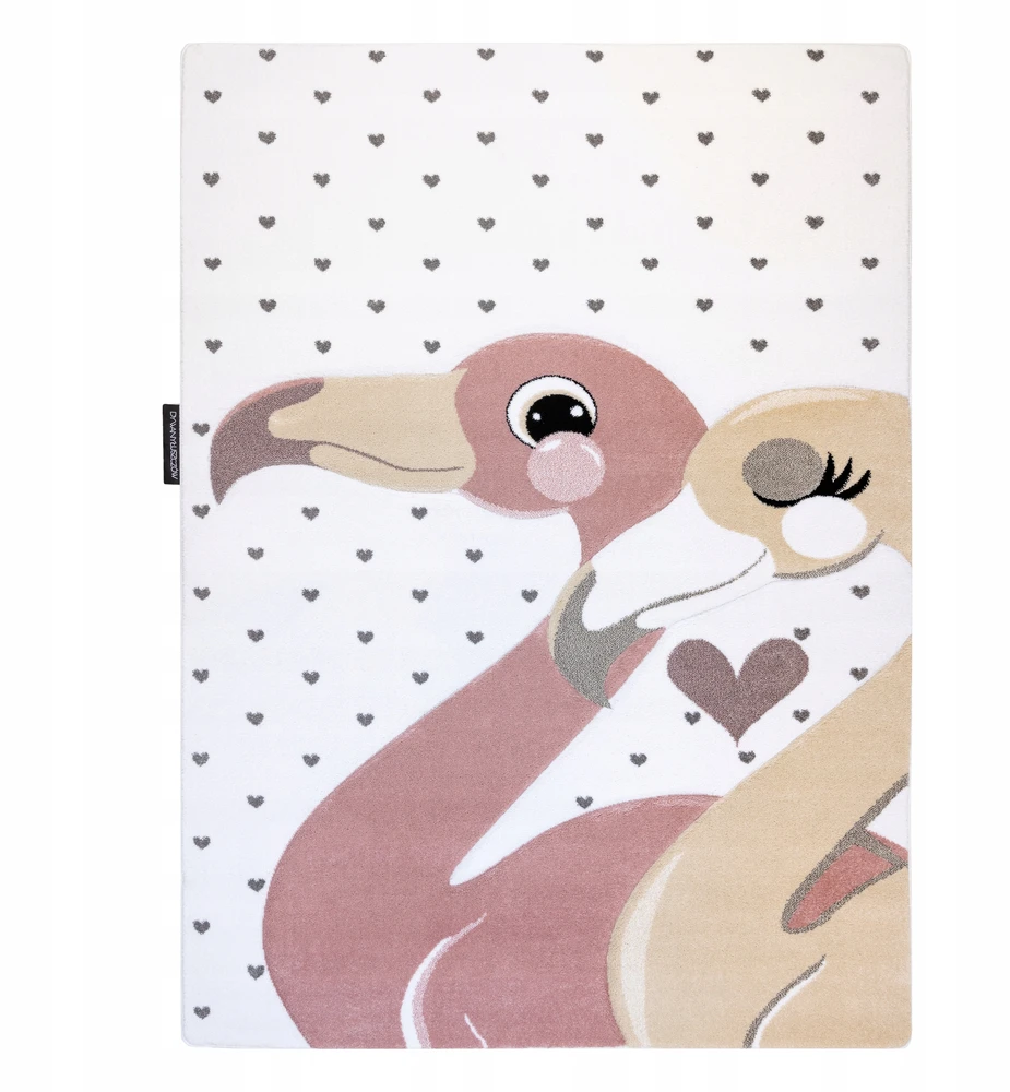 Dywany Uszczow Kilimas PETIT FLAMINGOS flamingai, širdys kremastaas