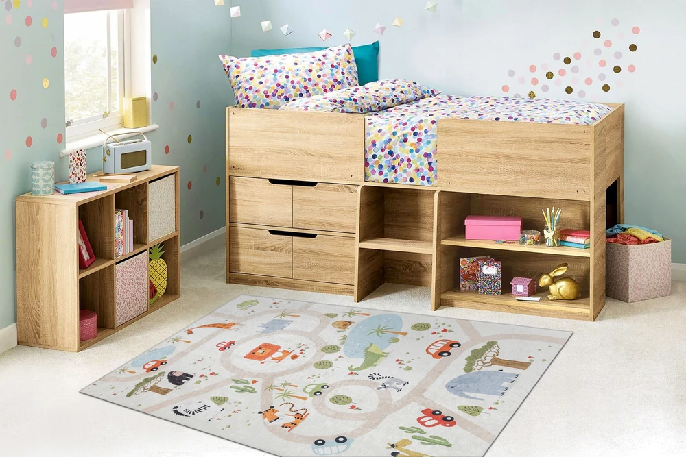 Dywany Uszczow PLAUBAMAS KILIMAS VAIKAMS 80x150 cm ZOO #I033