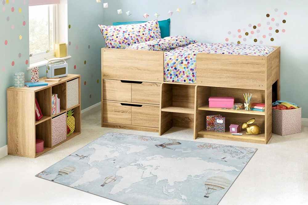 Dywany Uszczow PLAUBAMAS KILIMAS VAIKAMS 80x150 cm WORLD #I032