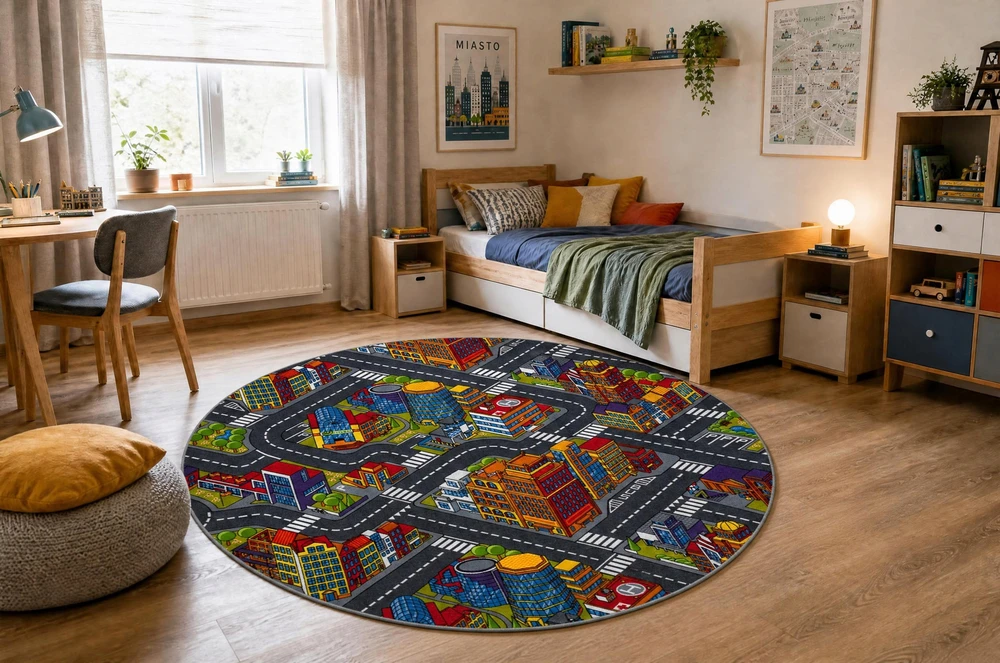 Dywany Uszczow Rugsx vaikiškas kilimas Big City, 150 cm