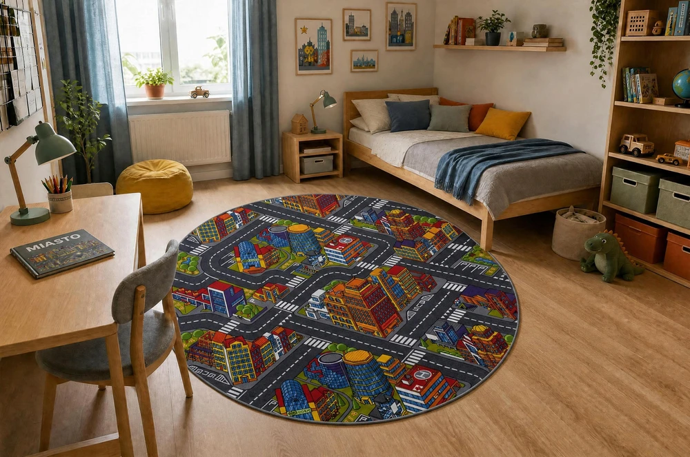 Dywany Uszczow Rugsx vaikiškas kilimas Big City, 150 cm