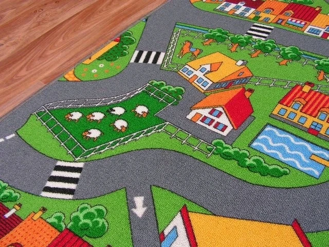 Dywany Uszczow Rugsx vaikiškas kilimas Little Village, 150x300 cm