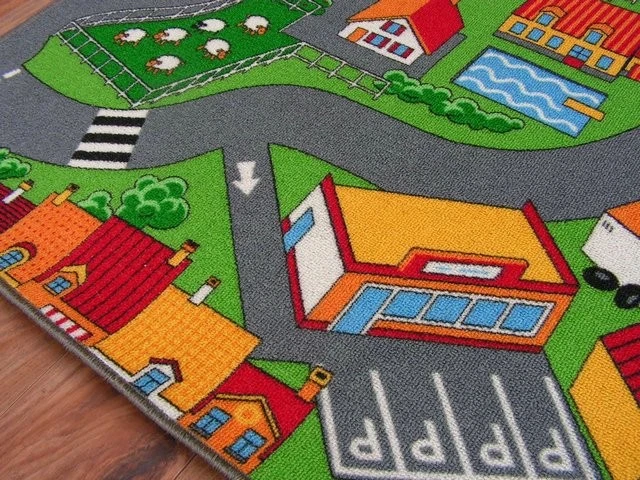 Dywany Uszczow Rugsx vaikiškas kilimas Little Village, 150x300 cm