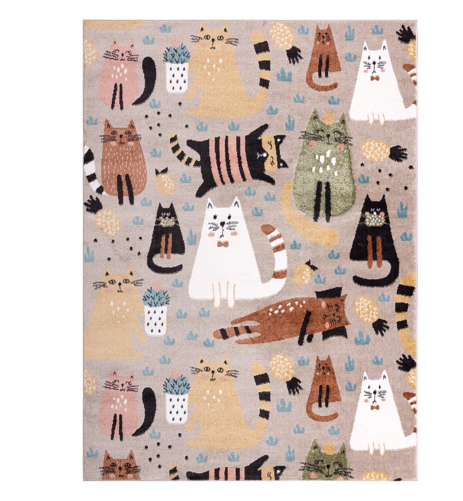 Dywany Uszczow Vaikiškas kilimas Fun Kittens 120x170 cm