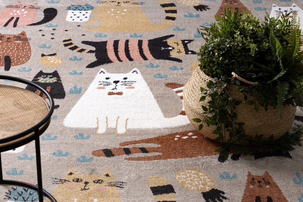 Dywany Uszczow Vaikiškas kilimas Fun Kittens 120x170 cm