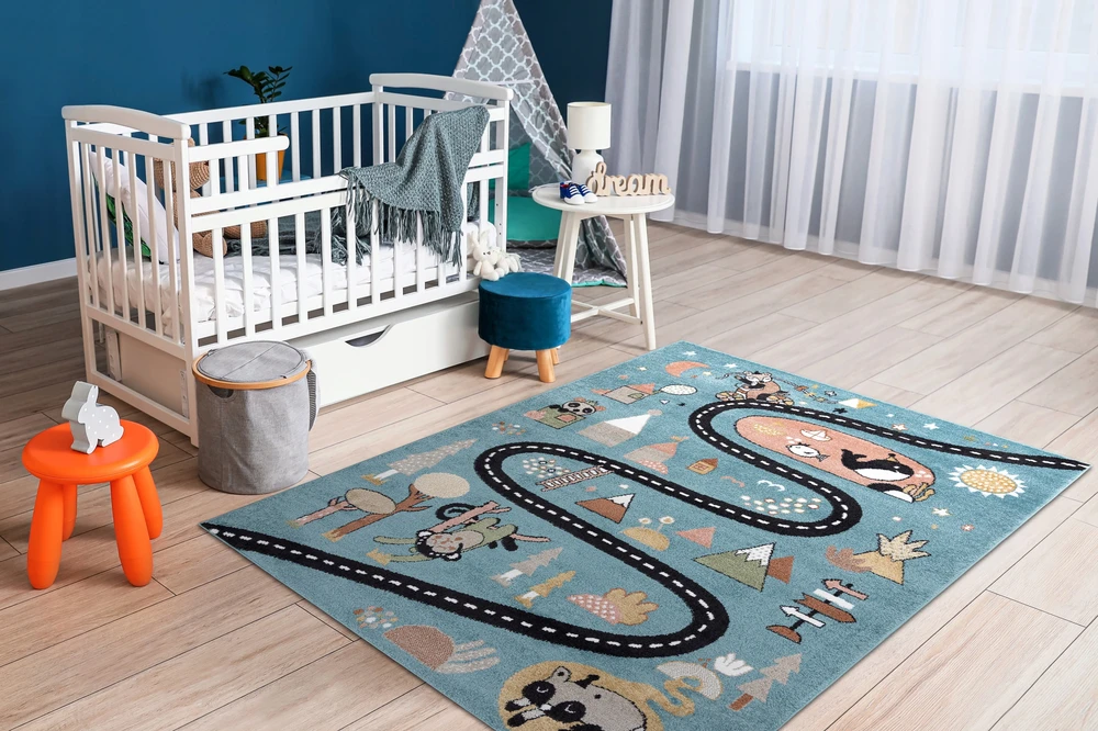 Dywany Uszczow VAIKŲ KILIMAS 120x170 GATVĖS mėlynas #O282