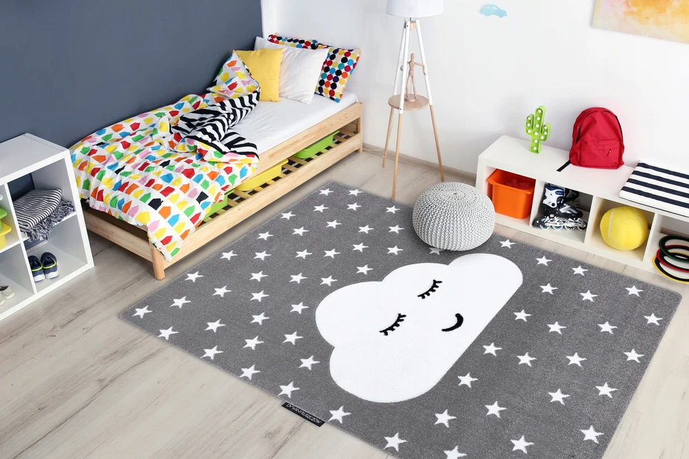 Dywany Uszczow VAIKŲ KILIMAS PETIT 80x150 CLOUD pilkas #GR3460