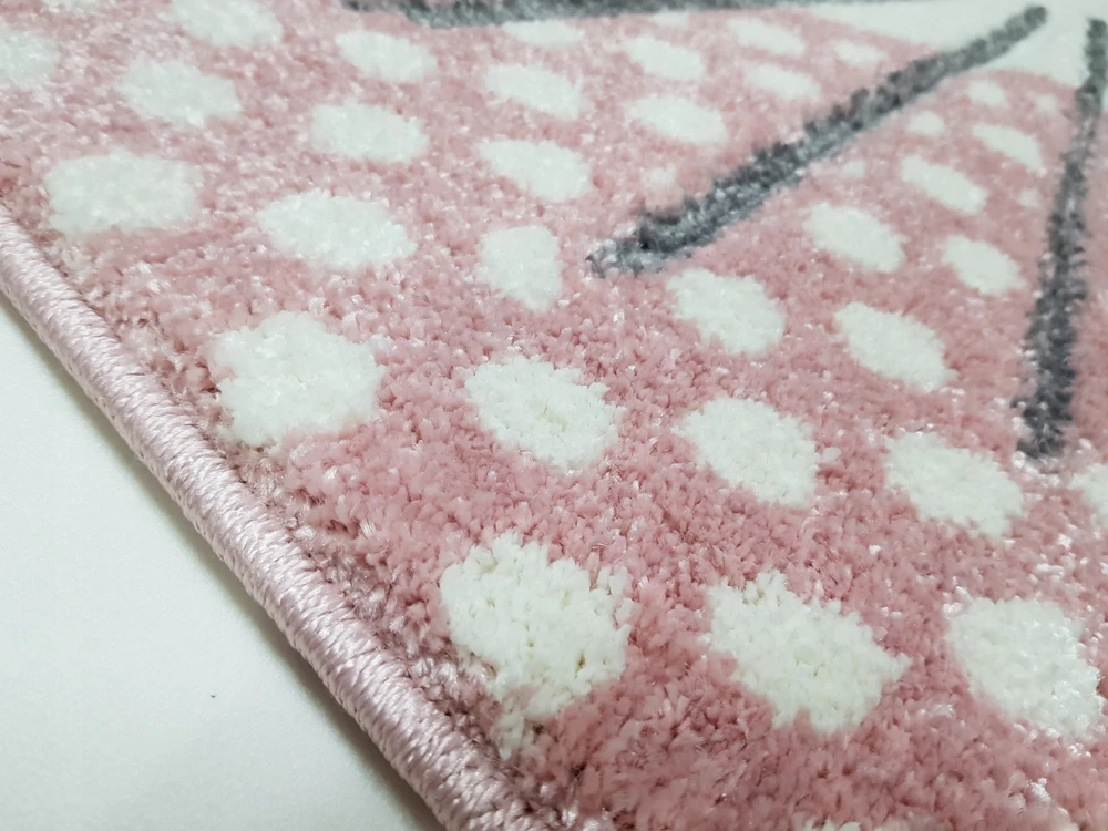 Dywanypers Dywan AVANOS KIDS 3D 160x230 kotek rožinė cat dla dziewczynki w kropki