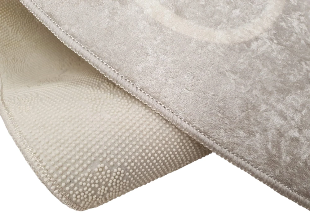 Dywanypers Dywan DIGITAL ABC pilka šviesiai pilka litery 100 koło kółko 100x100 dziecięcy
