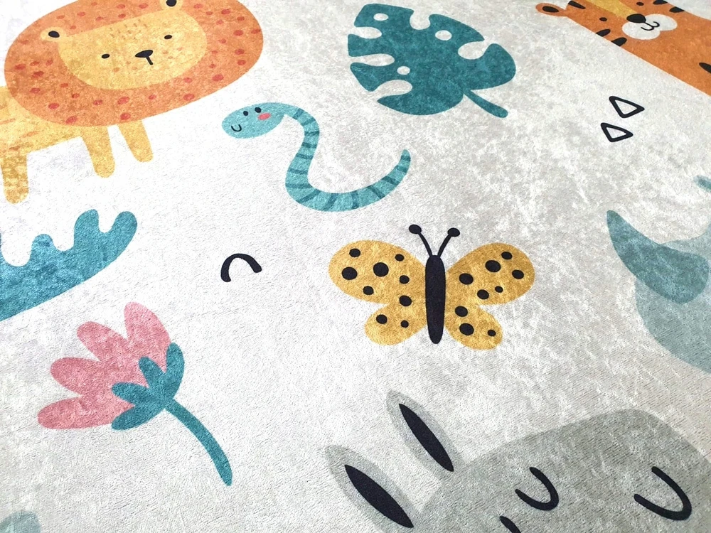 Dywanypers Dywan DIGITAL AFRYKA safari dżungla boho 80x150 styl motyw jungle lew zoo