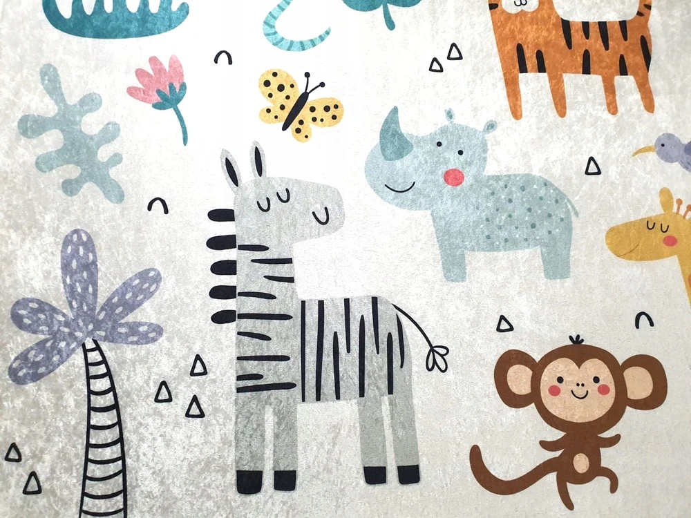 Dywanypers Dywan DIGITAL AFRYKA safari dżungla boho 80x150 styl motyw jungle lew zoo
