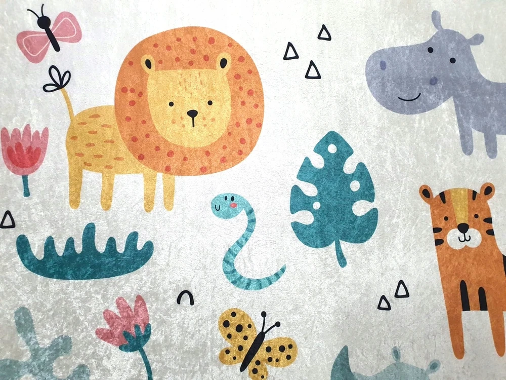 Dywanypers Dywan DIGITAL AFRYKA safari dżungla boho 80x150 styl motyw jungle lew zoo